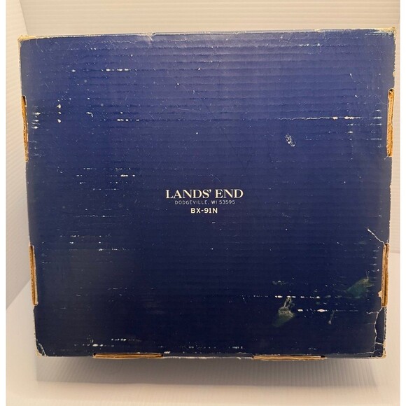 LANDS’ END Snow Winter Boots Navy Suede Plaid Quilted Design New Size 9 (Bx X) - Picture 12 of 12